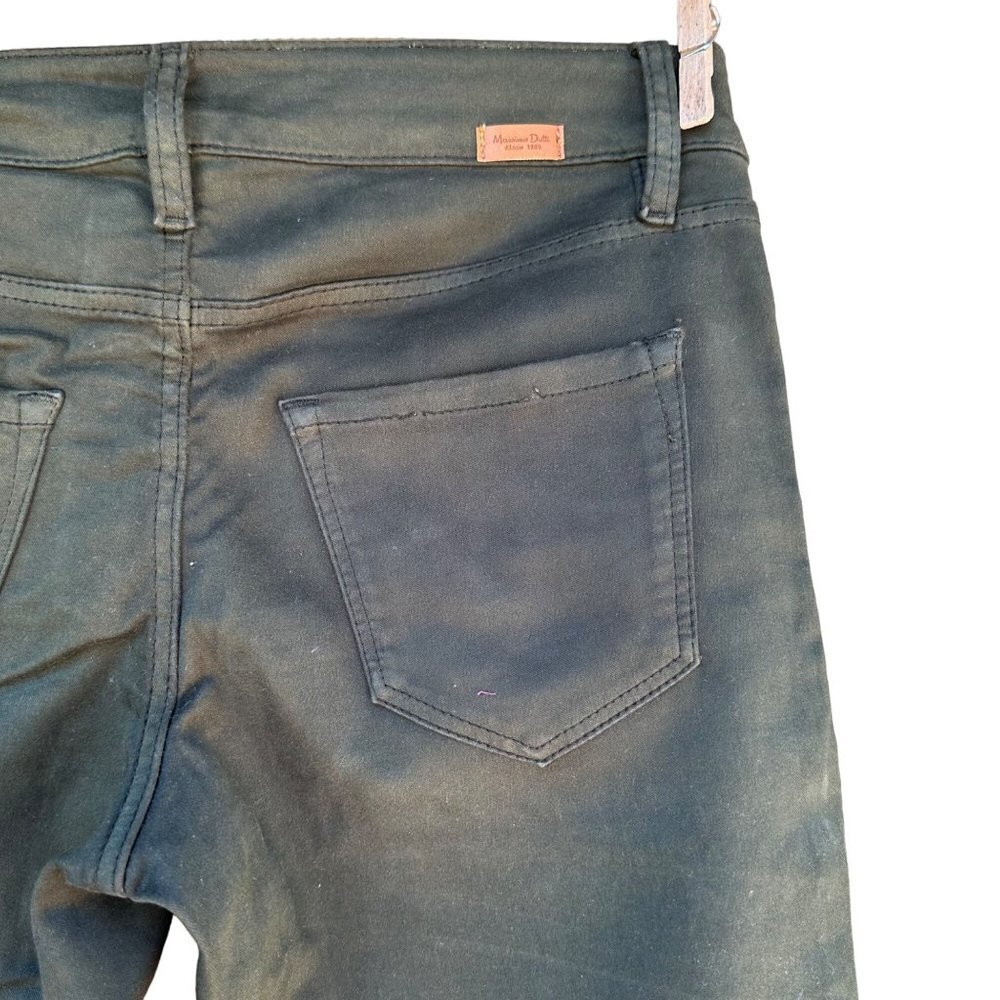 Mazzini Dutti Skinny Fit Denim Forest Green Jeans Made in USA Size 2 - Picture 9 of 13